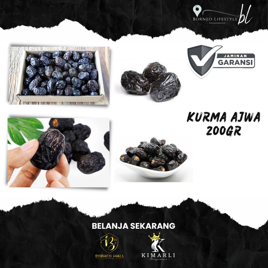 

BM418 // Kurma Ajwa 200gr By.Borneo Mall