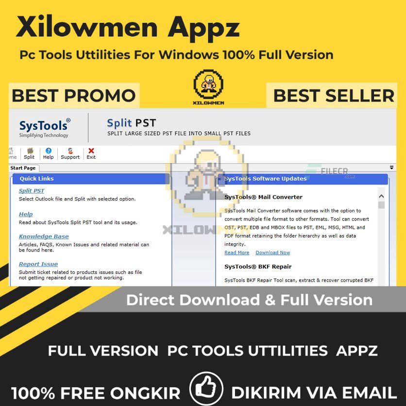 [Full Version] SysTools Split PST Pro PC Tools Software Utilities Lifetime Win OS
