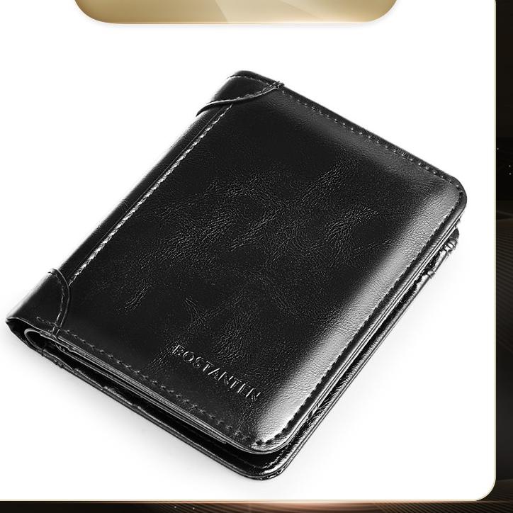 ➨ BOSTANTEN Dompet Pria Lipat Panjang Multifungsi Slot Multi Kartu Hitam/Coklat ➺
