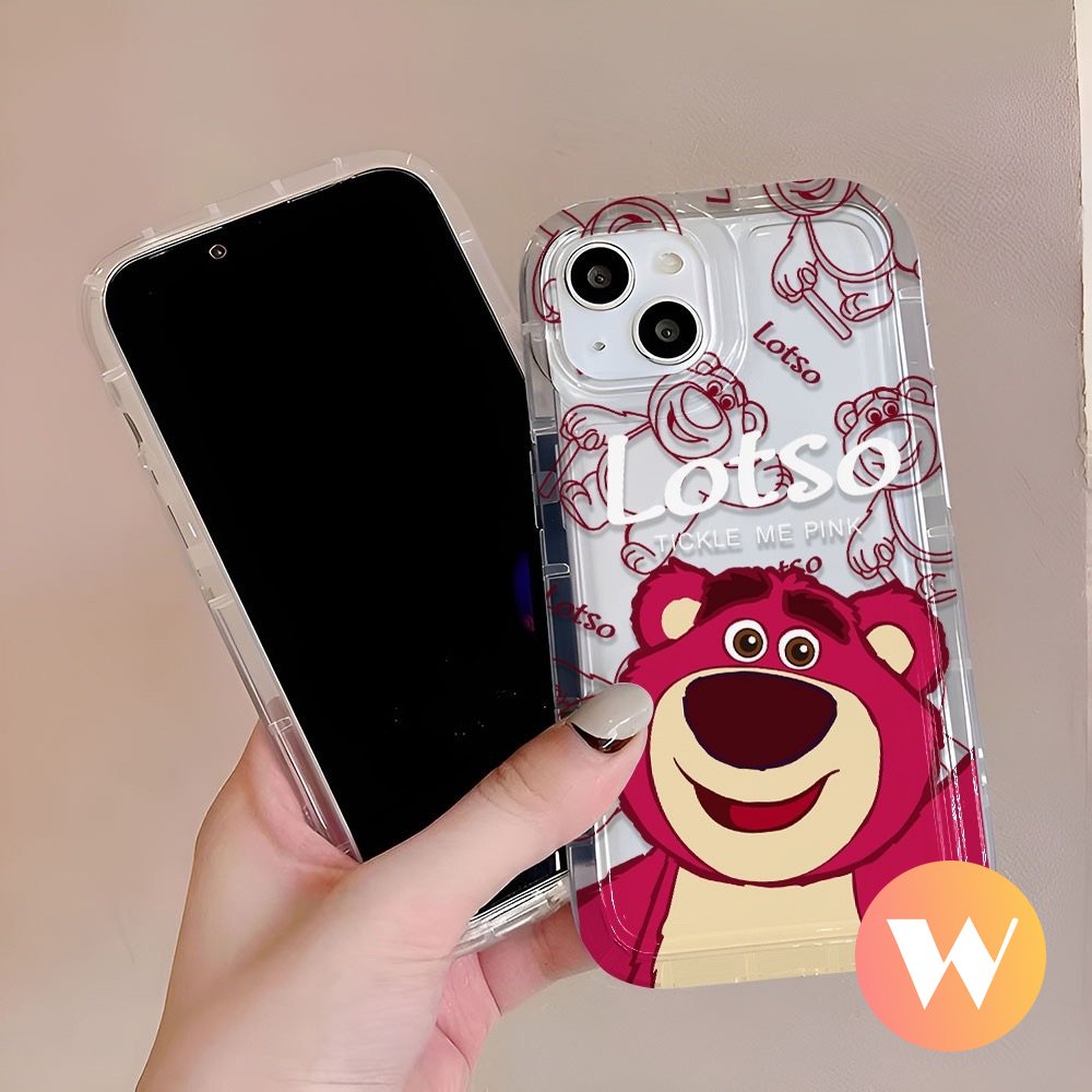 Airbag Shockproof Case Xiaomi Redmi 10a1 10A 9T 9A 9C NFC Redmi Note10s Note10 11s 9 11 10s Note11 Kartun Manyo Cute Strawberry Bear Lembut Tpu Pasangan Penutup Bening