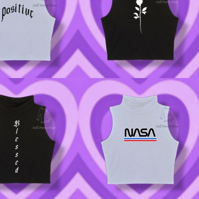 ➣  - LUEI TURTLE NECK CROP TOP ♢