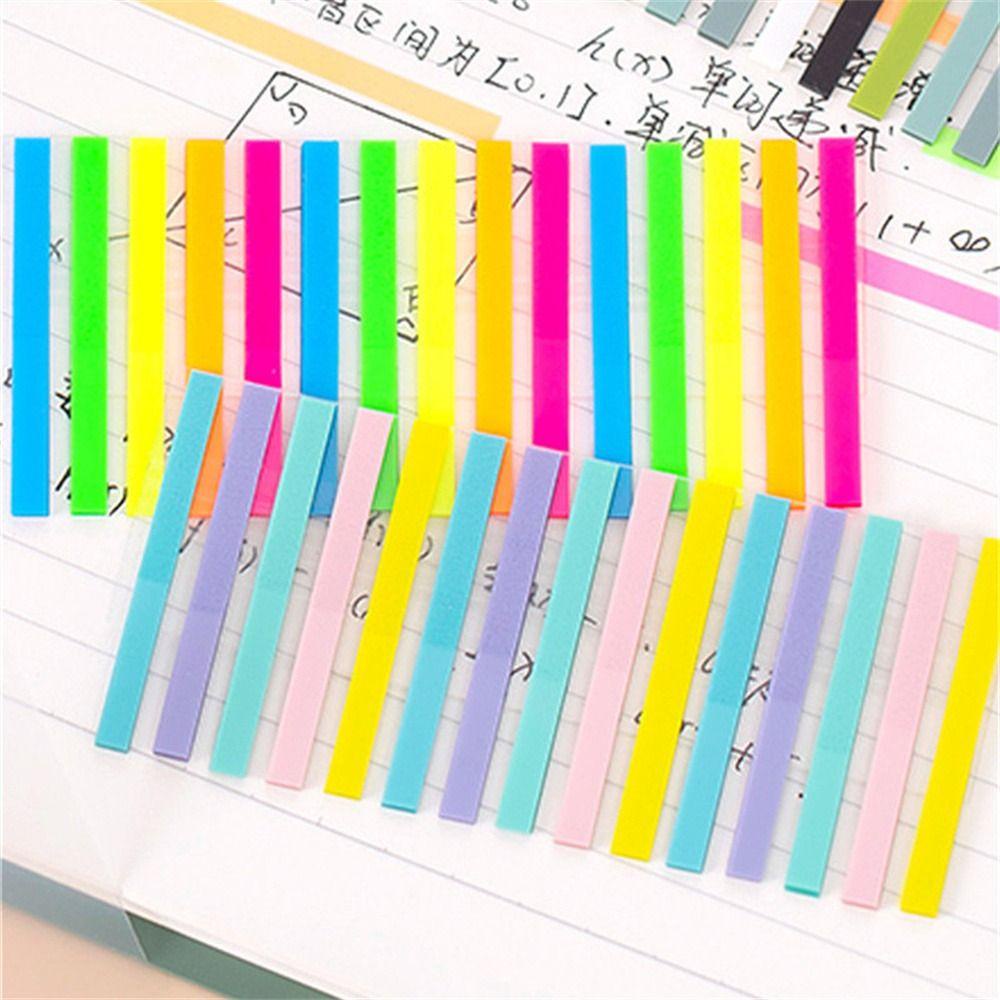 MXBEAUTY Sticky Notes Alat Tulis Kantor Alat Bantu Membaca Penanda Halaman Neon Indeks Siswa Tabs Bendera