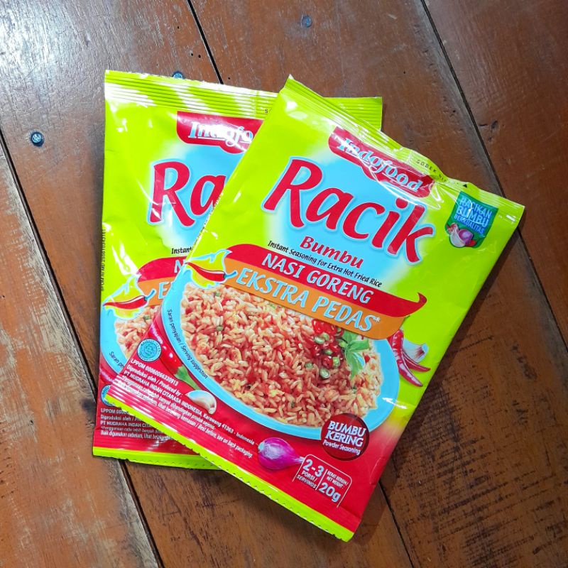 

RACIK BUMBU INSTAN NASI GORENG EXTRA PEDAS 20 GRAM BUNDEL ISI 10 BUNGKUS