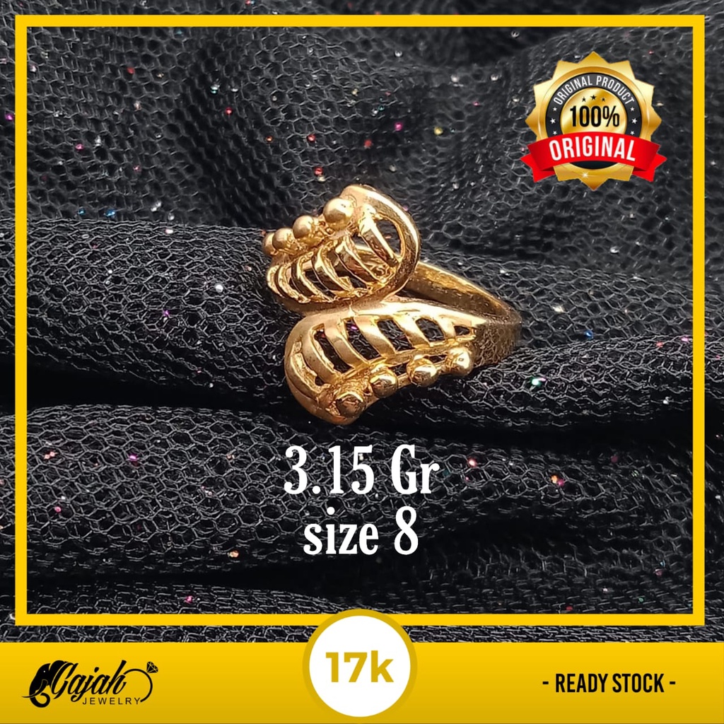 Cincin emas 17k - 3.15 gr kadar 750 - 4156