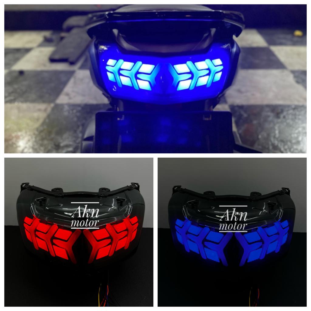 LAMPU STOPLAMP LAMBORGINI YAMAHA NMAX 155 OLD SENJA BIRU MERAH PUTIH