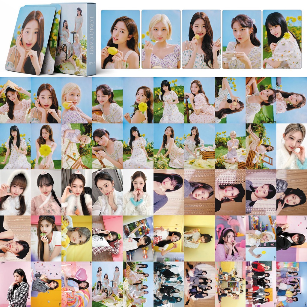 55pcs / box IVE Album GARDEN Photocards Rei Yujin Liz Wonyoung Gaeul Leeseo Lomo Cards Kpop Postcards