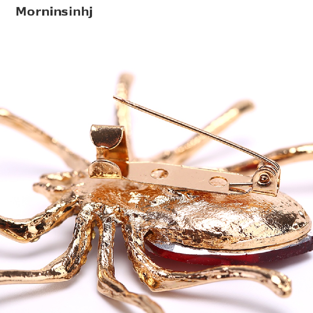 Mornin Fashion Lady Kristal Spider Pin Bros Dekorasi Korsase Lencana Perhiasan Hadiah id