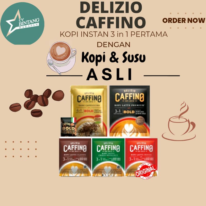 

Caffino Kopi Instant Renteng Dark Cappucino, Choco Hazelnut, Latte Classic, Premium, Mocca