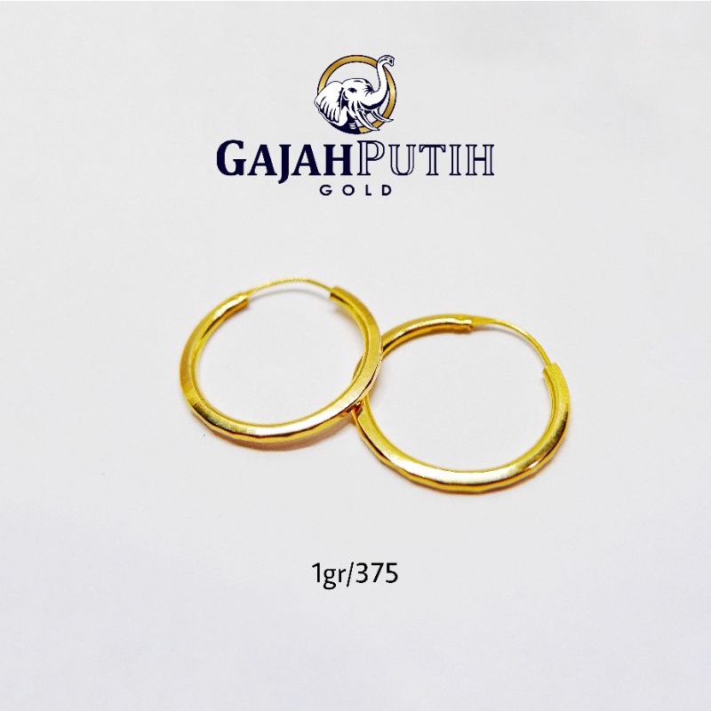 1gr Anting Model Gipsy Emas Asli Kadar 375 kodeN41020