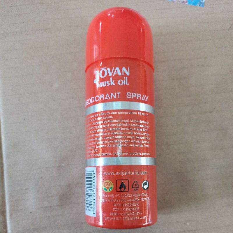 Jovan Deodorant Parfum 150ml original