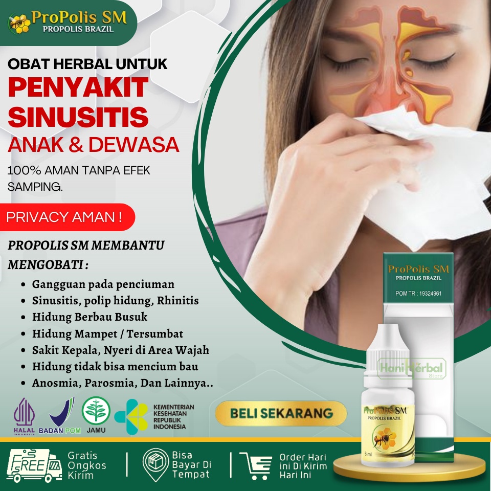 COD - Obat Tetes Untuk Sinusitis Kronis dan Akut - Nyeri Hidung Berlendir - Obat Penyakit Sinusitis 