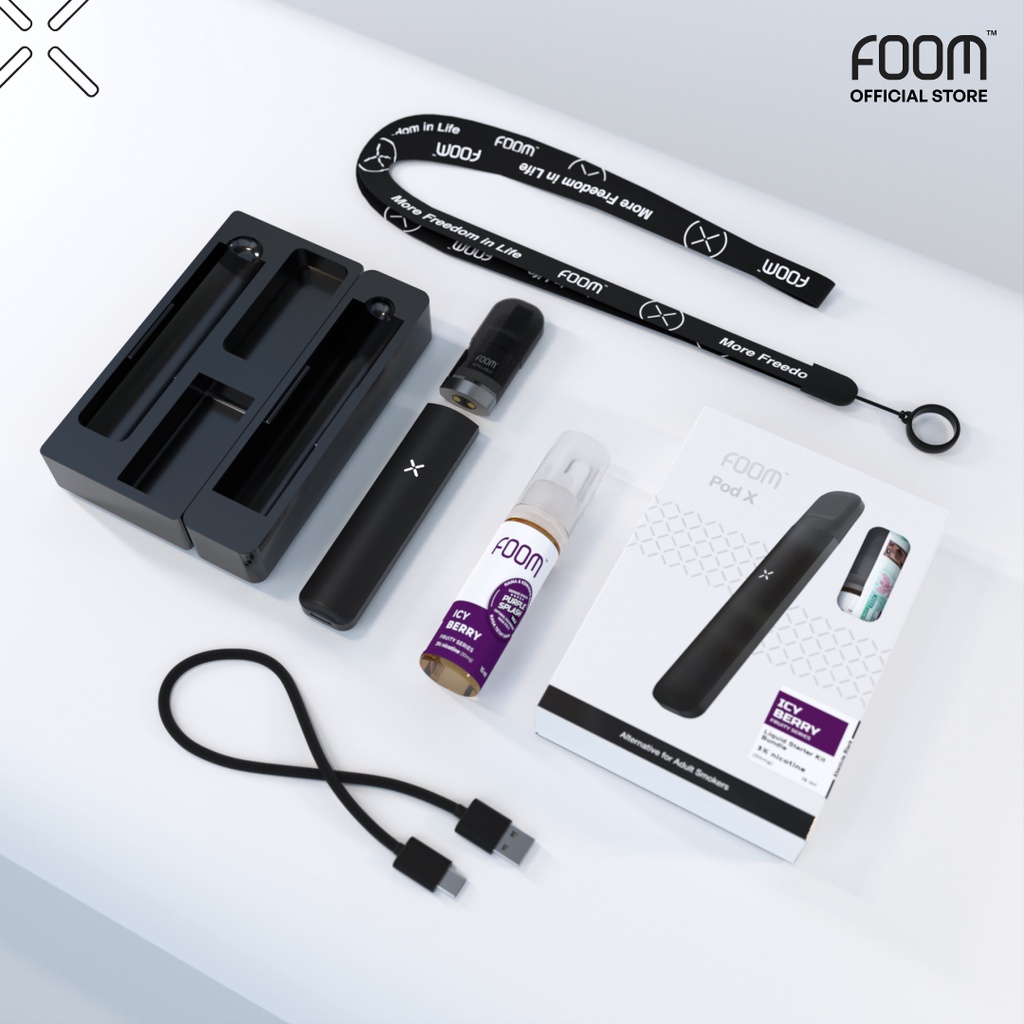 FOOM POD X BUNDLING LIQUID (ABSOLUTE BLACK ICY BERRY 15ML)