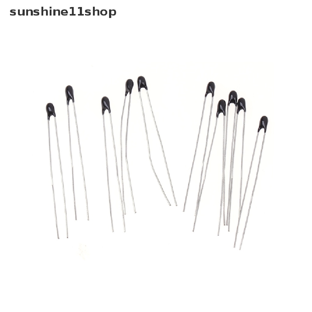 Sho 10Pcs Thermistor B3435 NTC-MF52-103F 10K Ohm 1% Sensor Suhu Thermal Resistor NTC Thermistor N