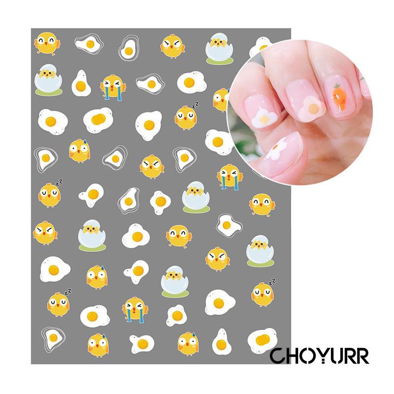 【COD】Stiker Kuku 3D Motif / Nail Stiker Abstrak Decal / Nail Art / Hiasan Kuku Kutek Motif Bunga Kecil Gaya Hyuna Untuk Nail Art -CH