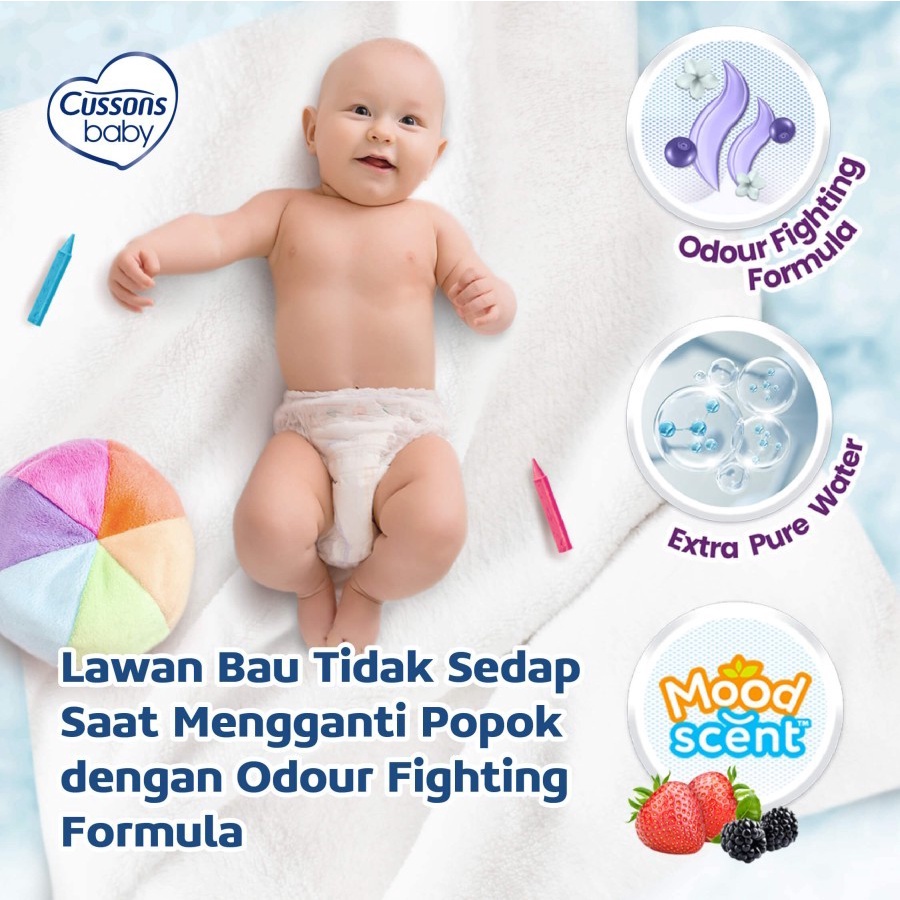 𝐑𝐀𝐃𝐘𝐒𝐀 - BUY 1 GET 1 Cussons Baby Wipes - Tisu Basah Bayi - Tissue Ganti Popok 45's X2