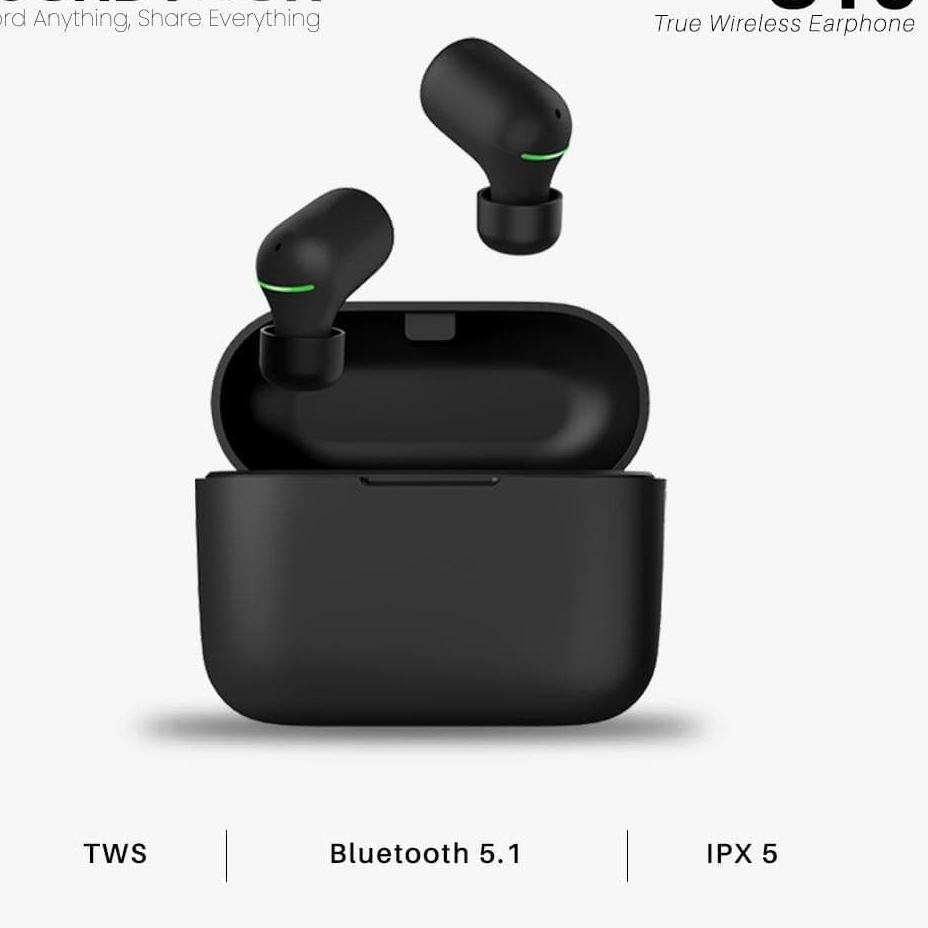 ➥ SOUNDTECH S16 TWS Wireless Earphone Bluetooth 5.1 Touch - Black ❂