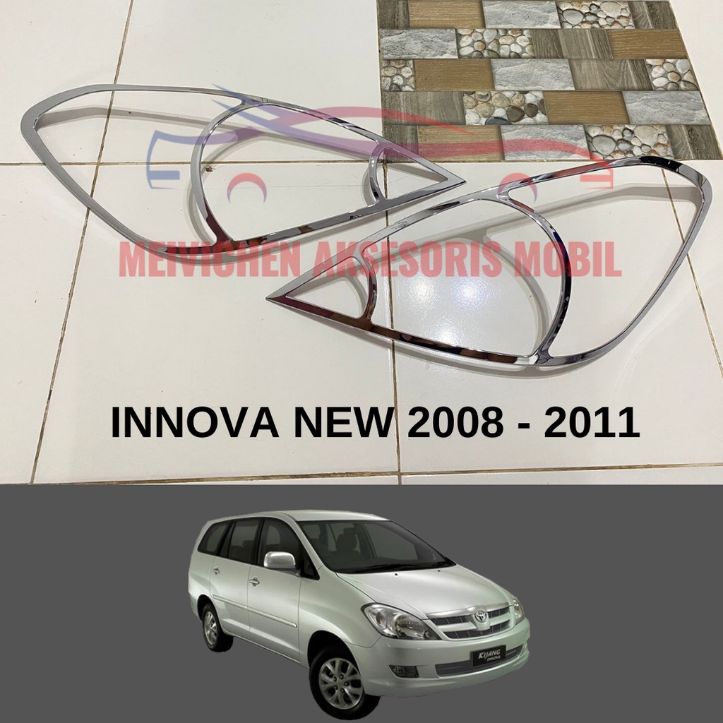 GARNISH LAMPU DEPAN INNOVA NEW 2008 - 2011 CHROME