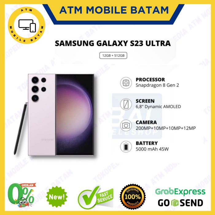 Samsung Galaxy S23 Ultra 5G (12GB/512GB) Garansi Resmi