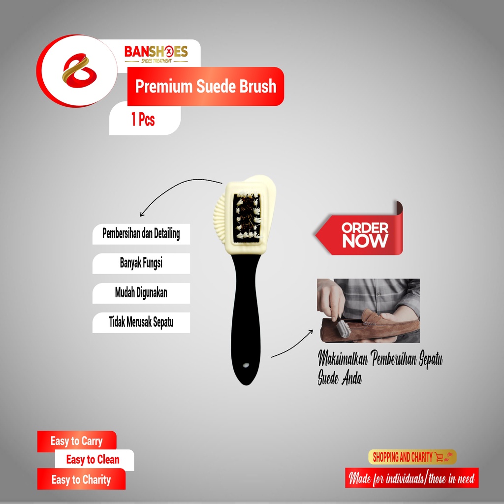 Premium Suede Brush Sikat Pembersih Sepatu Suede, Sikat Sepatu, Sikat Tas, Sikat Topi
