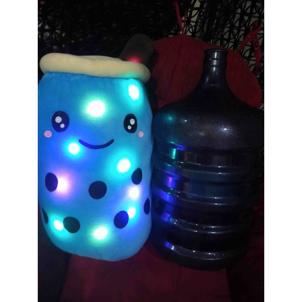 (RS)Boneka Boba Milk Tea JUMBO LED Berlabel SNI boba galon