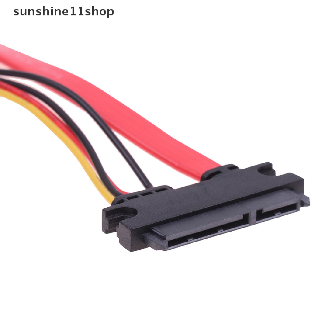 Sho 2-in-1 7Pin Sata7+15Pin 22P SATA Siam CD/DVD HD Hard Disk Kabel 25cm N