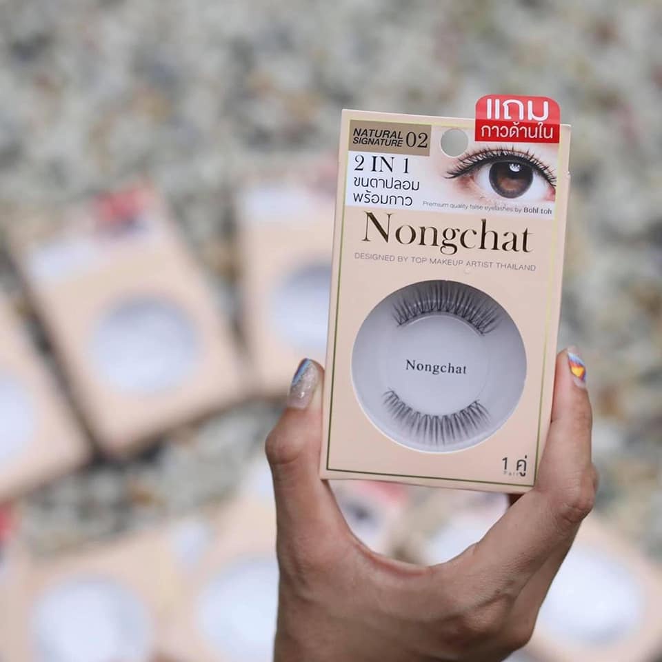 Ready PREMIUM FALSE EYELASHES 2 in 1 DESIGNED BY NONGCHAT NATURAL SIGNATURE | Bulu Mata Palsu Thailand