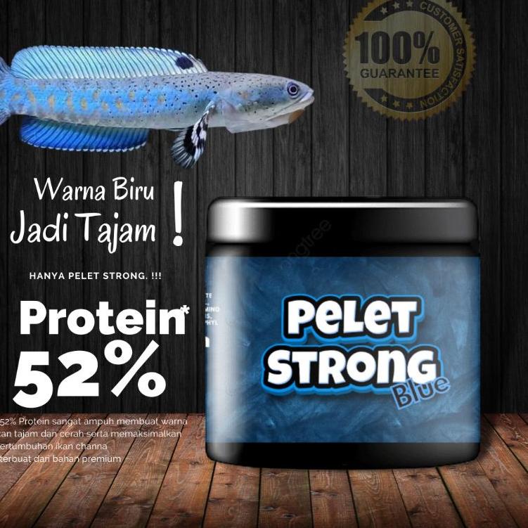 [KODE 77]  Pelet Strong Blue, Pakan Ikan Channa Berkualitas, Premium Blue, Menguatkan Warna Biru pad