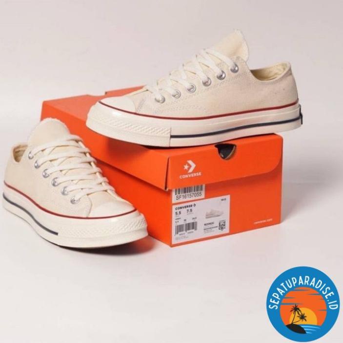 ۩ Sepatu Sneakers Converse 70s Egret Pendek Cream Premium High Quality ۩