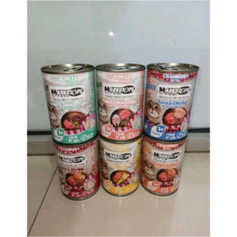 Makanan kucing weetfood Markotops adult All Variant paket 12pcs(isi 400gr×12) -Gojek/grab- makanan basah kucing markotops