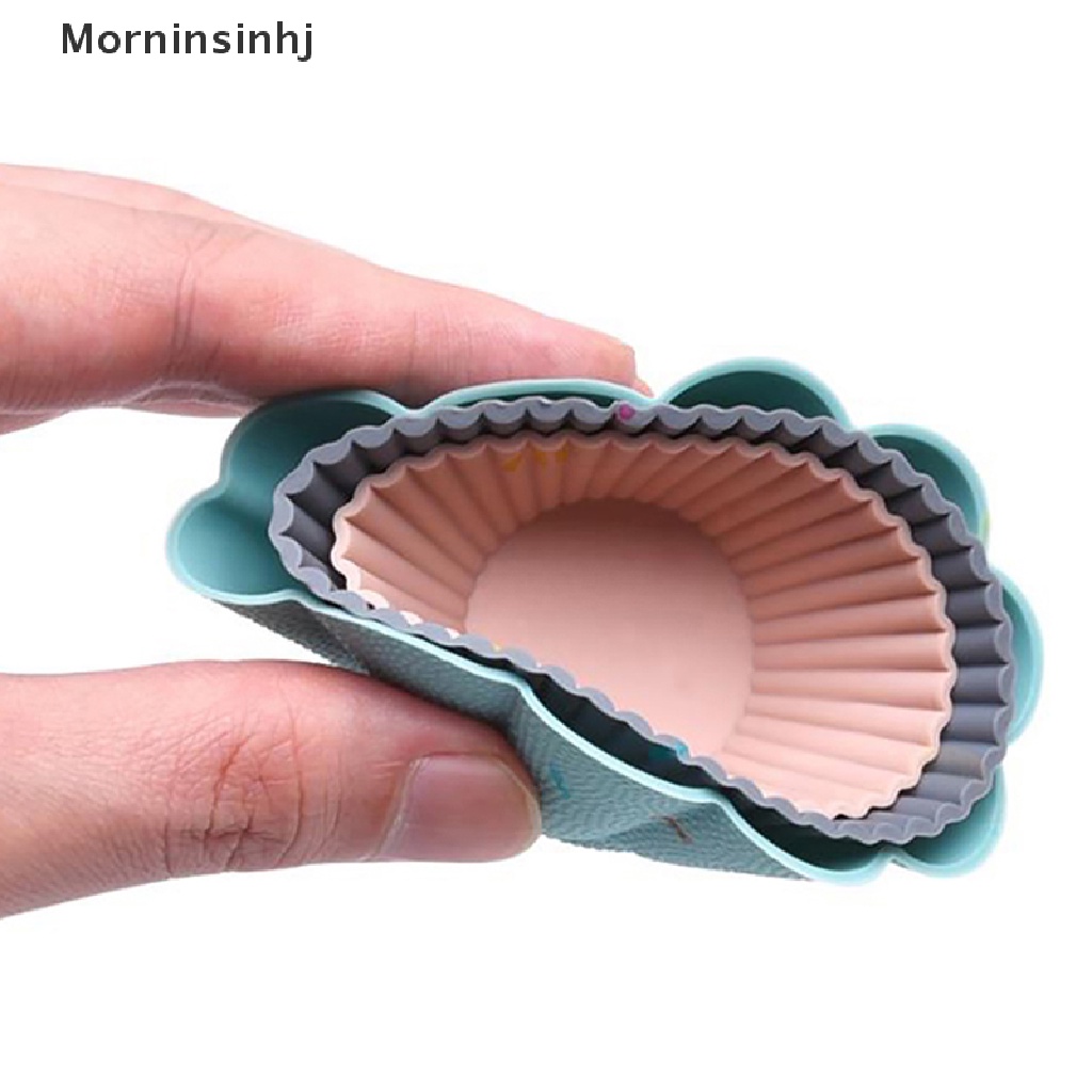 Mornin 6pcs Reusable Silicone Cupcake Mold Cetakan Kue Muffin Kue Baking DIY Dessert Tools id