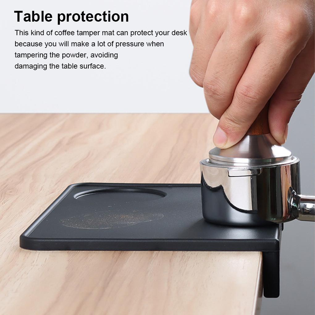 Coffee Tamper Mat Meja Tampering Corner Pad Washable Kitchen Portafilter Tabletop Edge Holder Supply Rumah Tangga Cafe