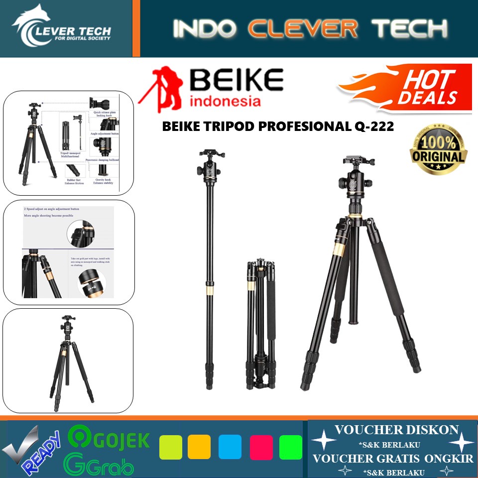 Beike Q-222 Tripod Professional QZSD | Beike 222