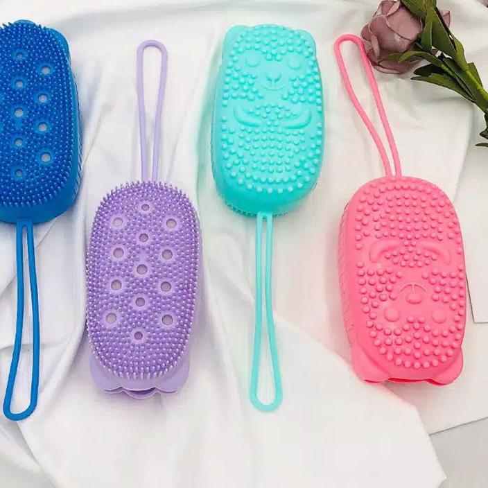 ✵ viralkan Bubble bath brush silicon fast foaming spon mandi busa sikat daki pijit badan free sabun 