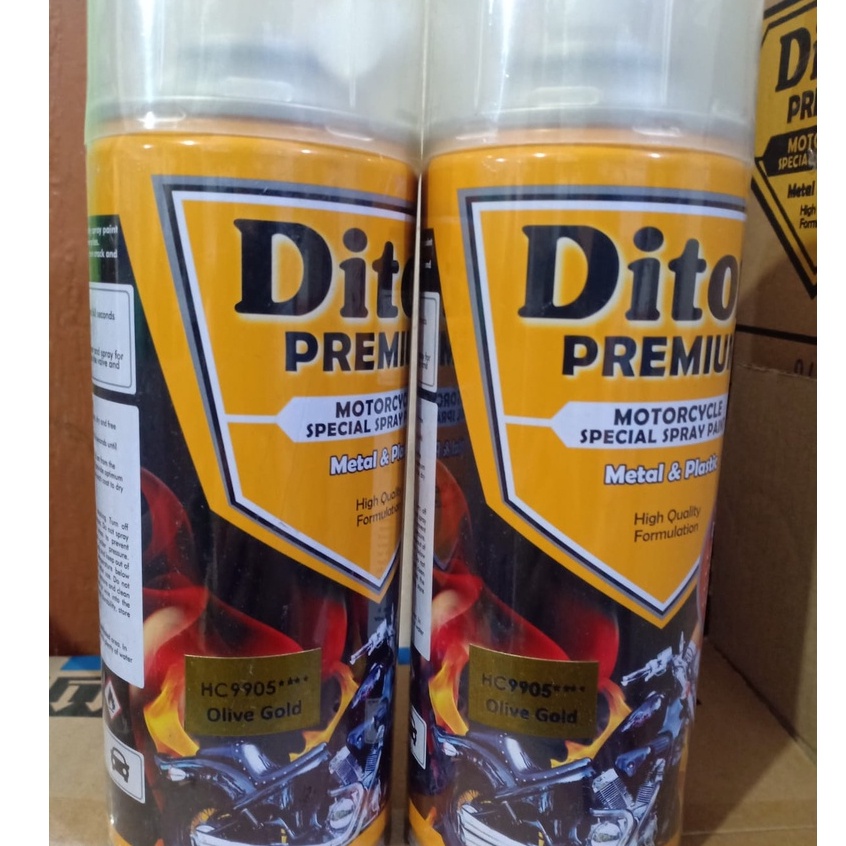 DITON PREMIUM Harley Colors Pilok Pilox Cat Semprot - OLIVE GOLD HC 9905**** (400cc)