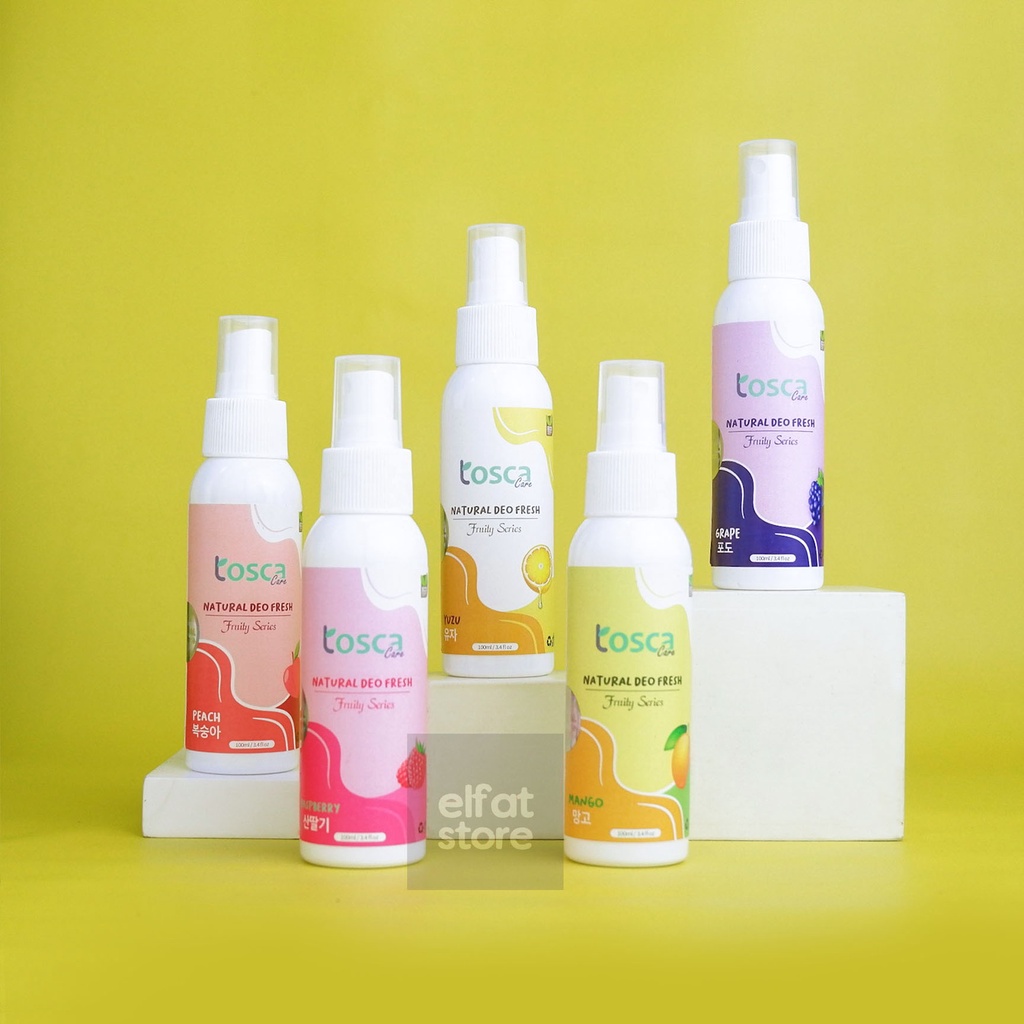 TOSCA Natural Deodorant Spray 100ml Deodorant Tawas DeoFresh Fruity Series Segar dan Bebas Bau Ketiak