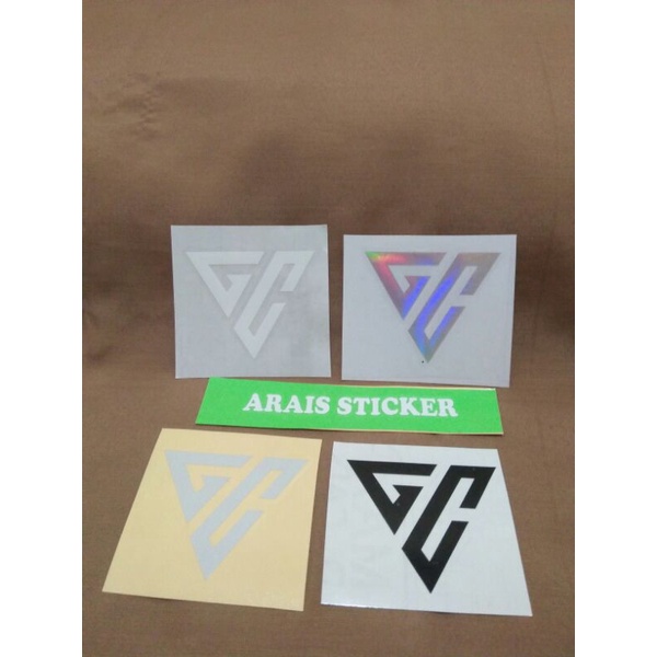 custom sticker cutting logo GC, cutting sticker custom logo GC