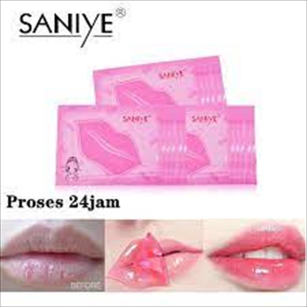 SANIYE COLLAGEN CHERRY LIP  MASK ( MASKER BIBIR ) / COLLAGEN GOLD EYE MASK ( MASKER MATA )