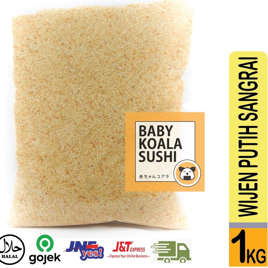 

◘ HIROKING Biji Wijen Putih Sangrai 1 Kg Halal │ Roasted White Sesame Seed for Sushi Ramen ♟