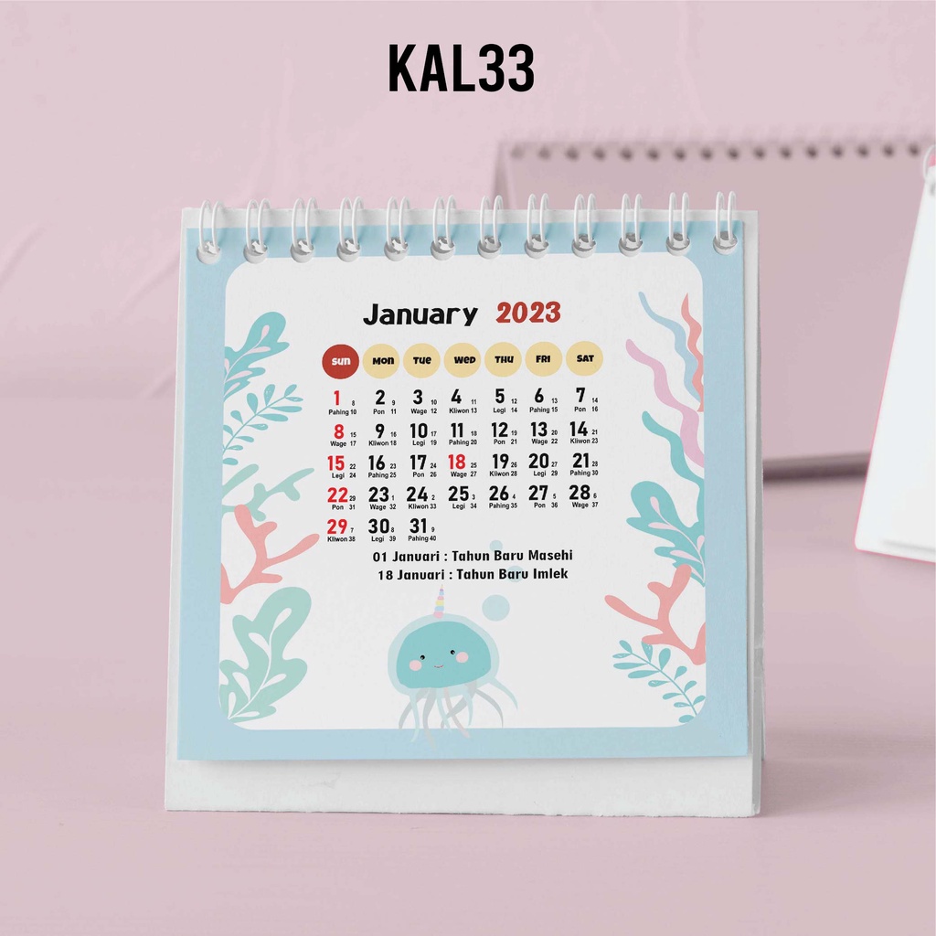 

Hanabi Kalender Mini 2024 / Kalender Meja 2024 Custom KAL33