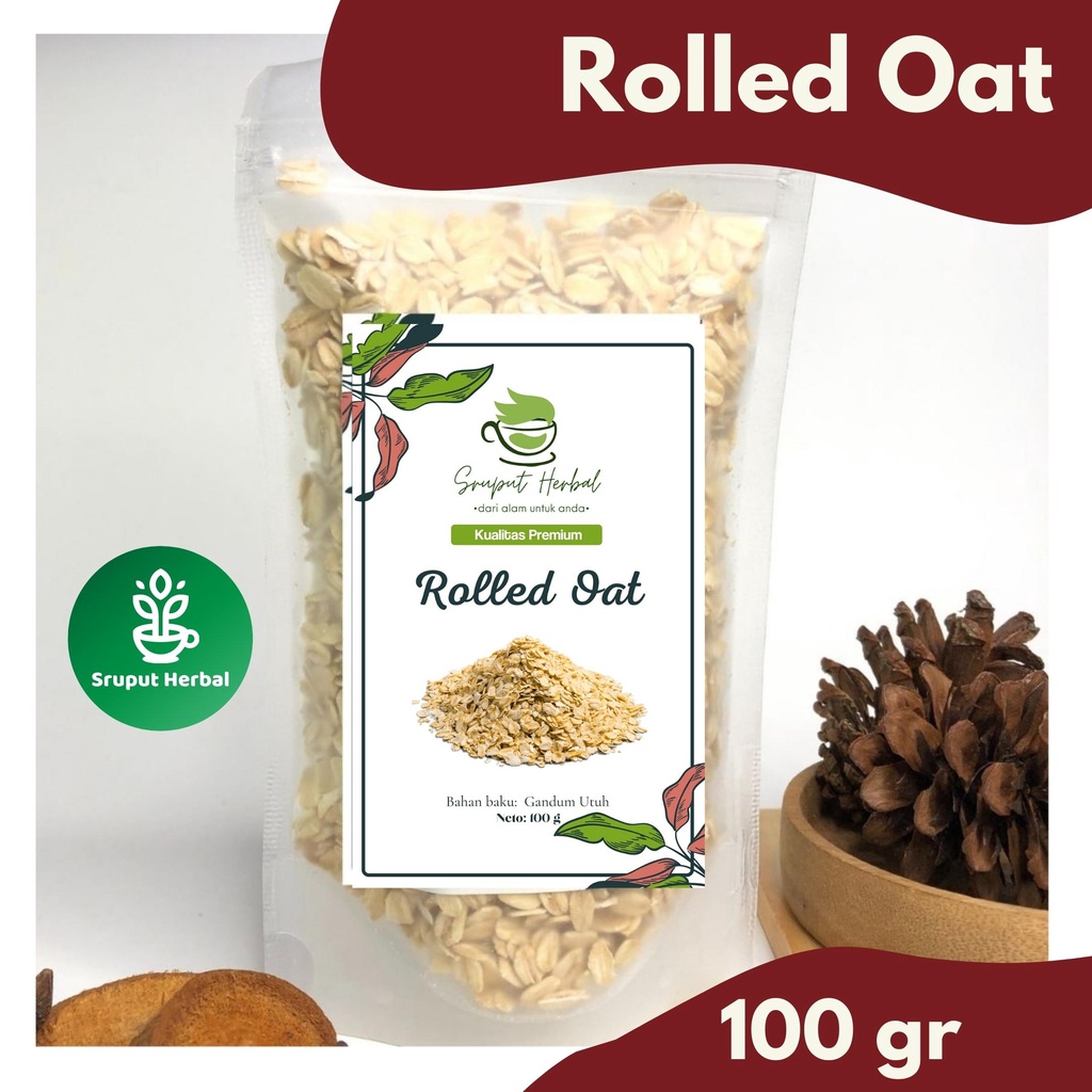 100gr Rolled Oat Gandum Utuh Gandum Kasar Premium Berkualitas Healthy Food Sruput Herbal