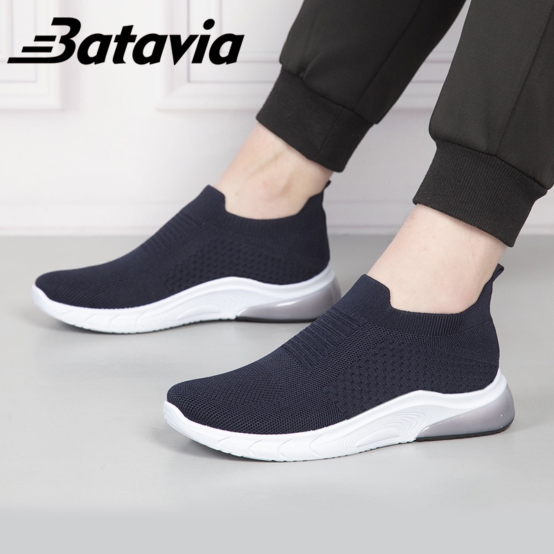 Batavia Poliuretan sepatu Pria  rajut sepatu olahraga pria  sepatu  hitam  Sepatu Pria Sport men Sneakers  kanvas FASHION   Lebih nyaman, lebih ringan, lebih tahan lama B09