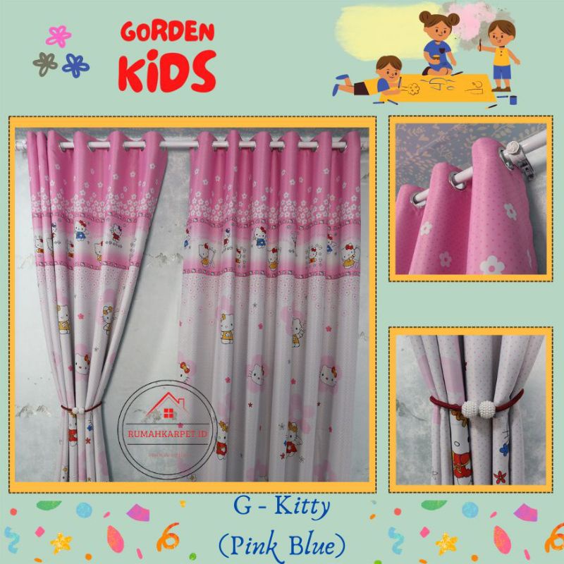 GORDEN BLACKOUT TEBAL ANAK KARAKTER/GORDEN ANAK/GORDEN HELLO KITTY