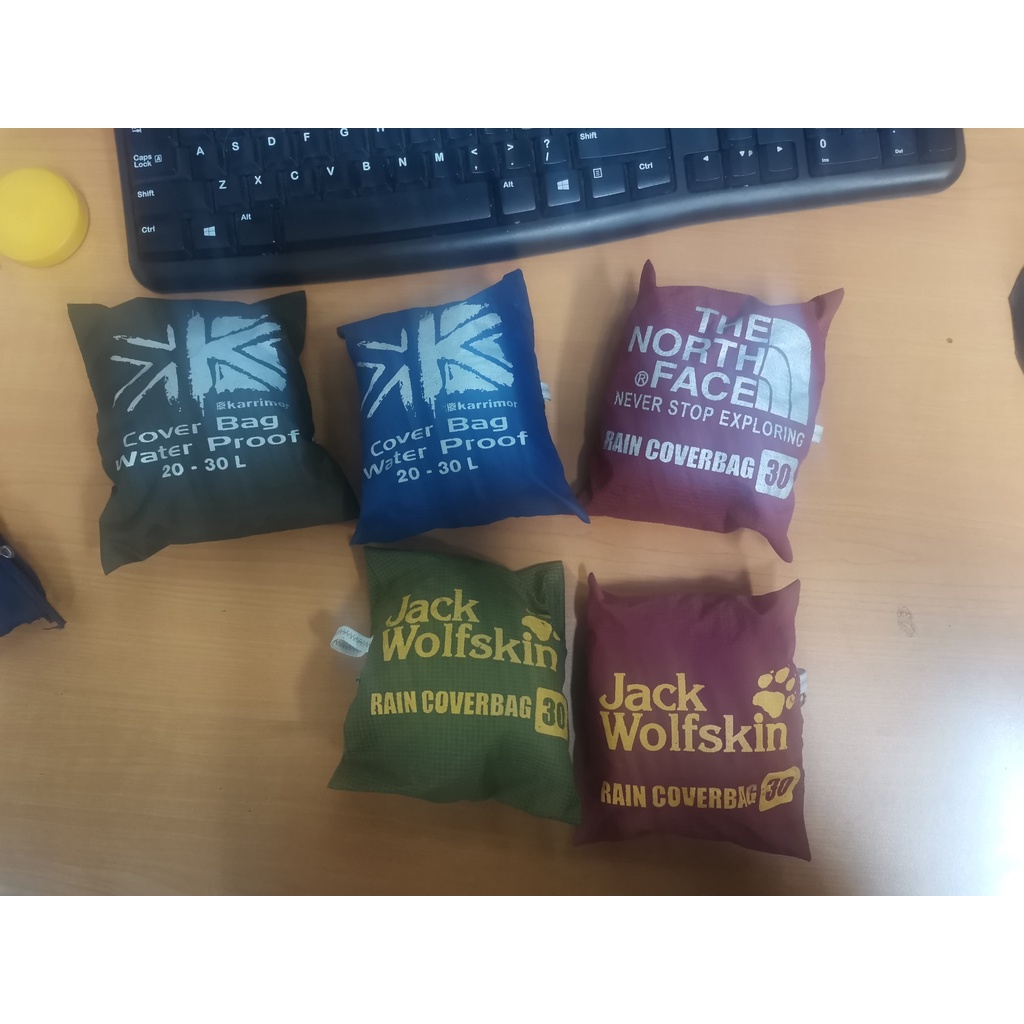 Rain Cover Hujan Bag Tas 30 liter Tas Lokal Motif Karrimor Wolfskin