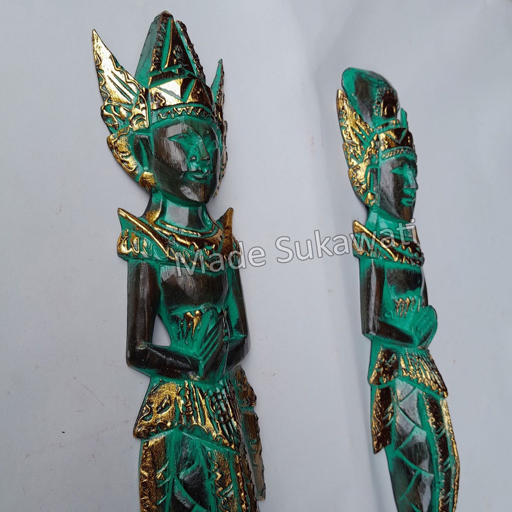 Kerajinan Ukiran kayu Rama Sita 100cm sinta shinta hiasan dinding dekorasi Bali