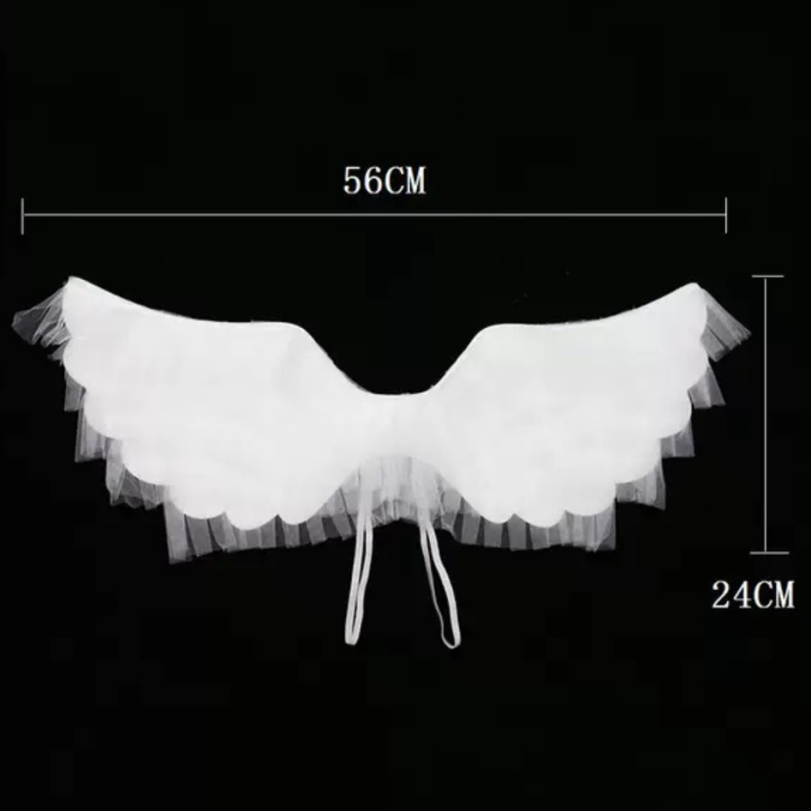 Tulle Angel Wing Set Fairy Wing Sayap Peri anak renda Halloween Costum