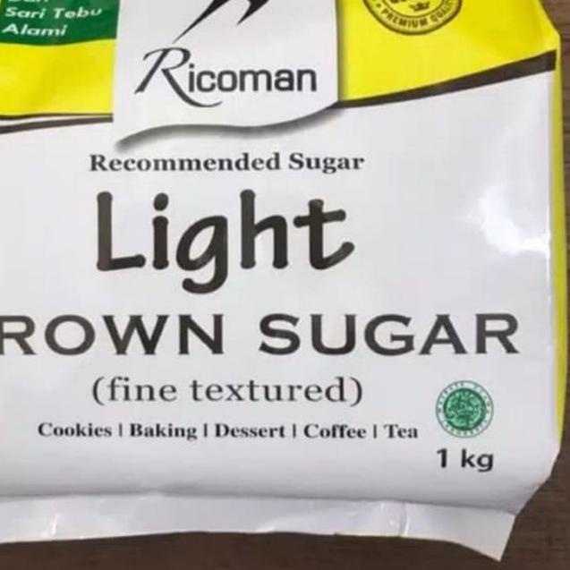 

♦ Ricoman Light brown sugar kemasan 1kg ➣