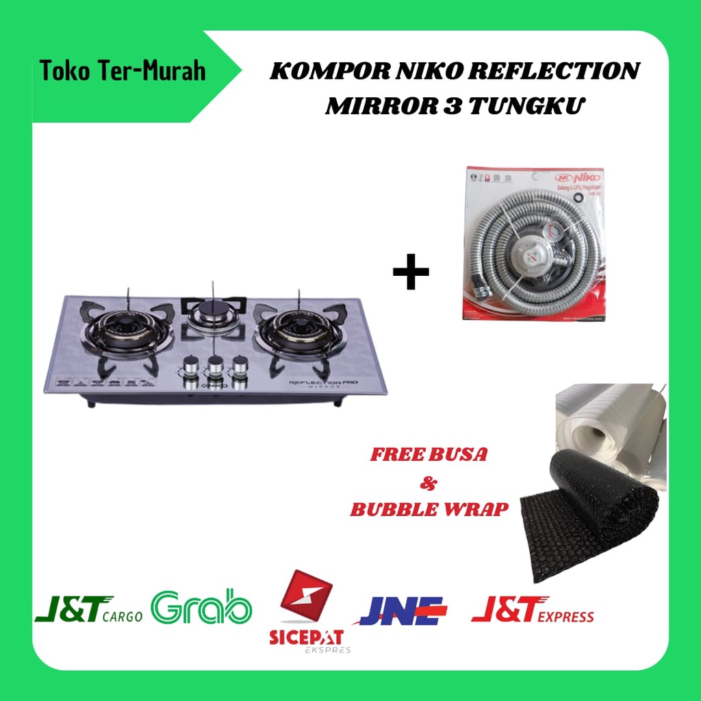 KOMPOR TANAM 3 TUNGKU NIKO GARANSI RESMI SERI MIRROR