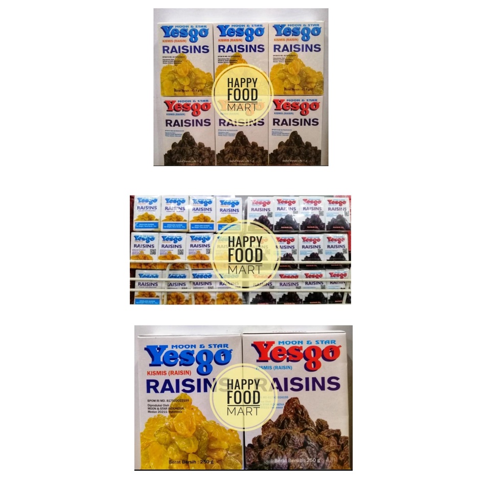 

[DISKON] YESGO RAISIN/ YESGO KISMIS/ ANGGUR KERING/ KISMIS GOLDEN/ KISMIS NATURAL/ RAISINS