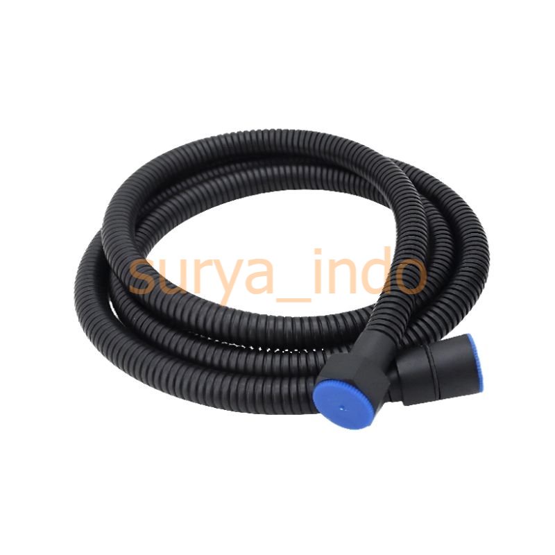SELANG SHOWER 150 CM STAINLESS 304 HITAM PANAS DINGIN 1.5 METER HOSE