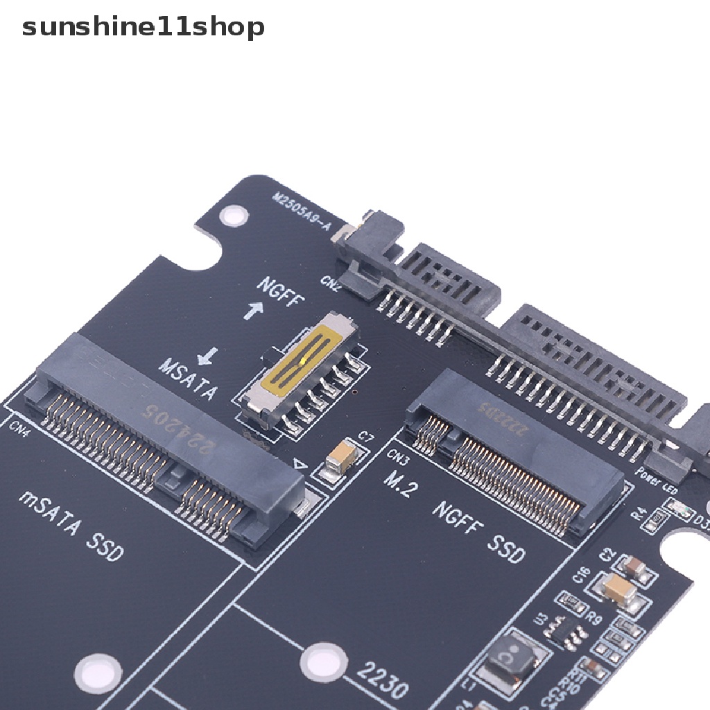 Sho SATA3 to M.2 NGFF MSATA Adapter SSD Riser Board Untuk Laptop Converter Card N